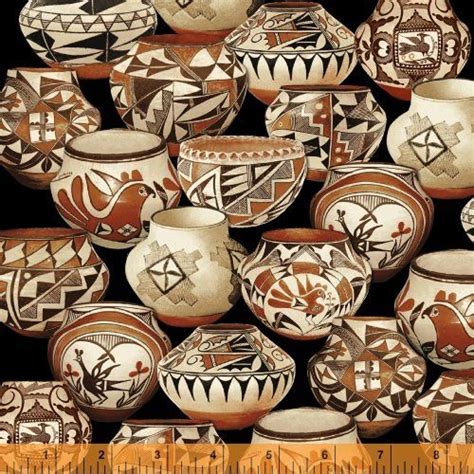 Trading Post Packed Pottery Black Fabric 412062 Pottery Native