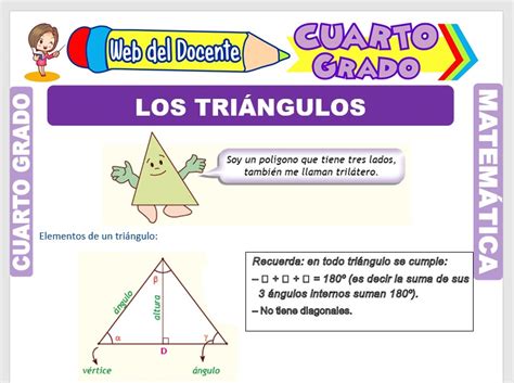 Los Triángulos Y Su Clasificación Para Cuarto Grado De Primaria Web Del