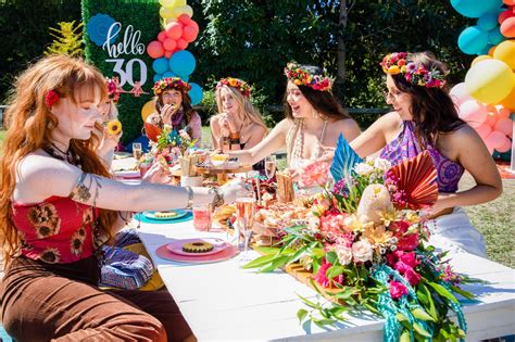 Summer Of Love Hippie Themed 30th Birthday Picnic Confetti Fair