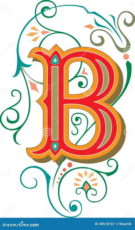 Beautiful Ornament Letter B Stock Vector Illustration Of Graphic