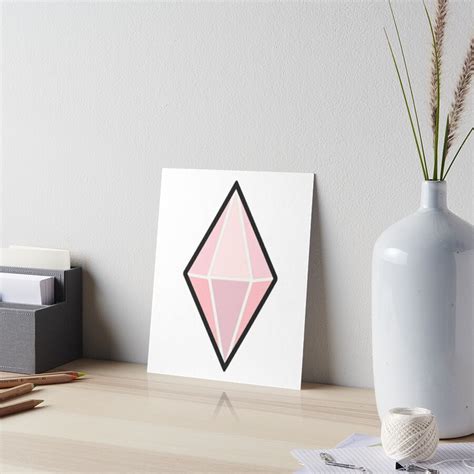 Pink Plumbob Sims 4 Art Board Print By Opasmarc Redbubble