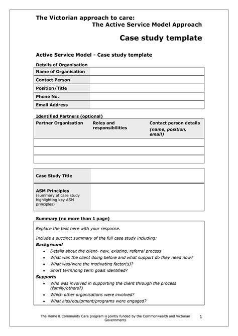 Case Study Template Download