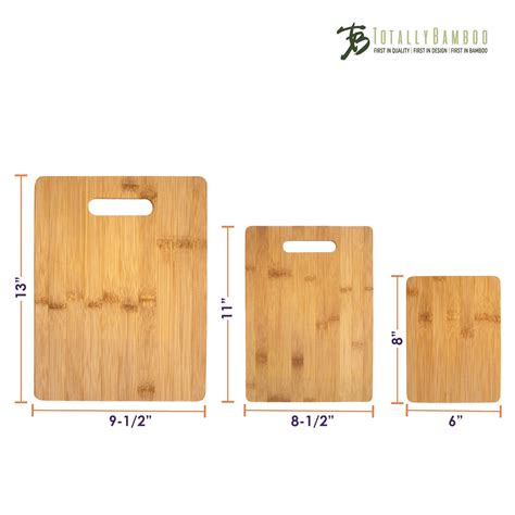 3 Piece Bamboo Cutting Board Set 13 X 9 12 11 X 8 12 And 8 X