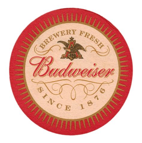 Budweiser Beer Coaster Transparent PNG StickPNG