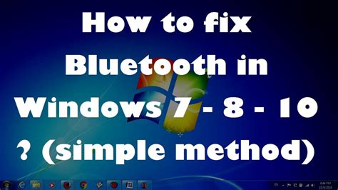 How To Fix Bluetooth In Windows 7 8 10 Simple Method Youtube