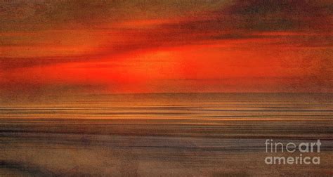 Red Sunset At The Beach Digital Art By Randy Steele Fine Art America
