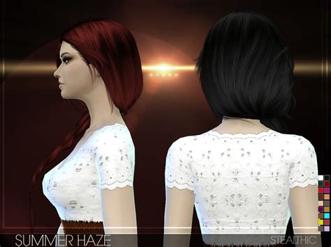 The Sims Resource Stealthic Summer Haze Female Hair