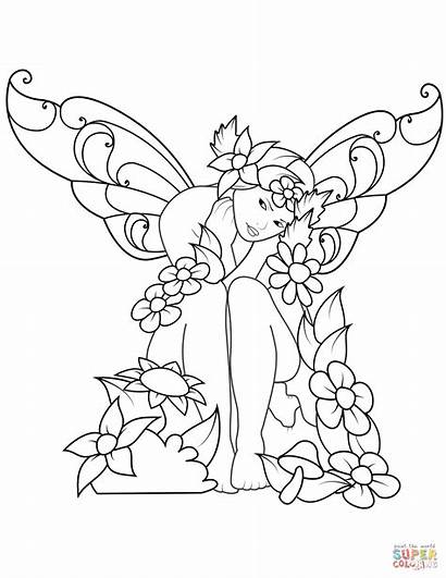 Fairy Coloring Sad Pages Printable Fairies Sheets