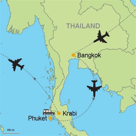 Thailand Map Krabi Phuket
