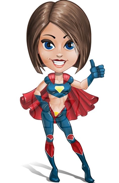 Cute Superhero Girl Cartoon Vector Character 75 Superhero Illustrations Graphicmama