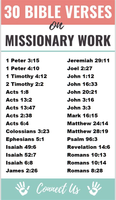30 Compelling Bible Scriptures On Missionary Work Connectus