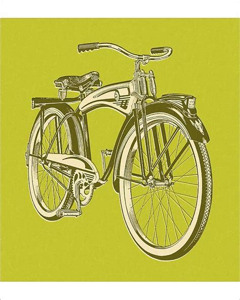 Print Of Vintage Bicycle Bicycle Art Print Vintage Bicycle Art