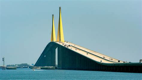 Net Designed To Prevent Suicide Installed On The Sunshine Skyway Bridge
