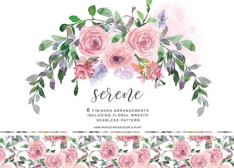 No need to register, buy now! Watercolor Romantic Blush Rose Clipart Blush Floral ...