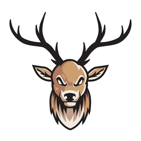 Head Deer Mascot Logo Gaming Illustration Vector 23248199 Vector Art At