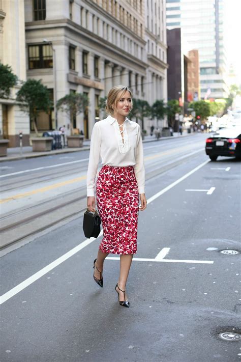 Floral Midi Skirt And Lace Up Blouse Memorandum Nyc Fashion And Lifestyle Blog For The Working