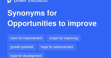 Opportunities To Improve Synonyms 116 Words And Phrases For