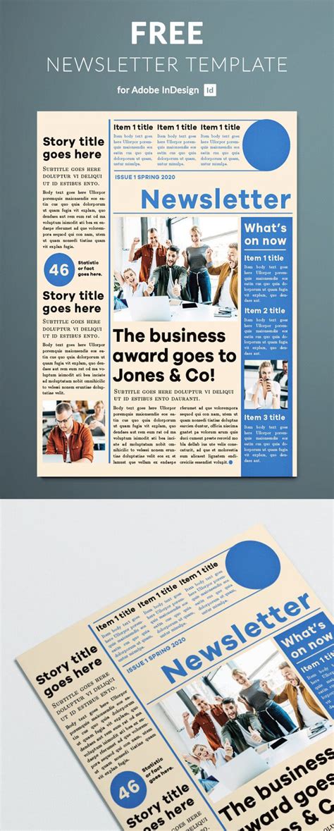 Adobe Indesign Newsletter Template Free Download Addictionary