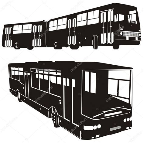 City Bus Silhouette Set — Stock Vector © Mechanik 2365024