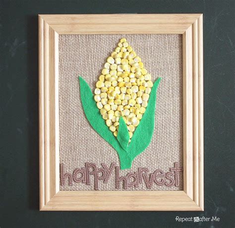 Repeat Crafter Me Happy Harvest Corn Art Fall Crafts For Kids Craft