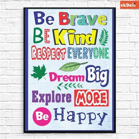 Inspirational Poster For Kids Positive Affirmations For Kids