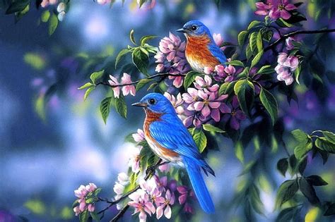 1920x1080px 1080p Free Download Birds Mouse Pad Paintings Birds