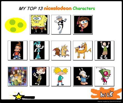 My Top 13 Favorite Nick Characters By Dawn Fighter1995 On Deviantart