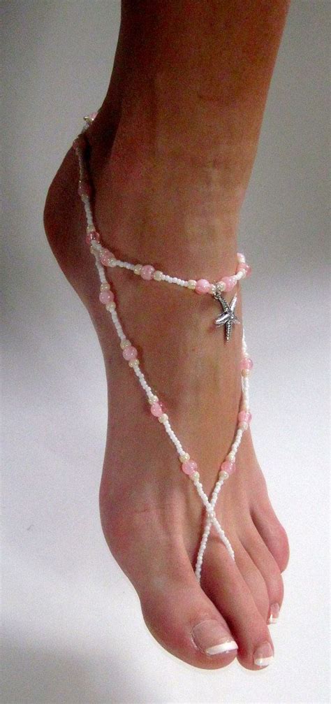 Starfish Beaded Barefoot Sandals Shoeless Foot By Baresandals Bare
