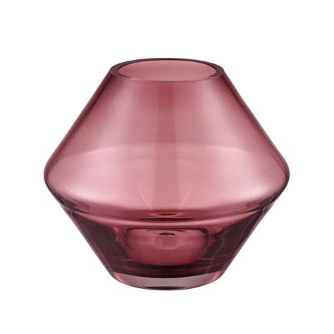 Summerhill Colored Glass 2 75 In Decorative Vase In Maroon Small Hd 231025059 The Home Depot