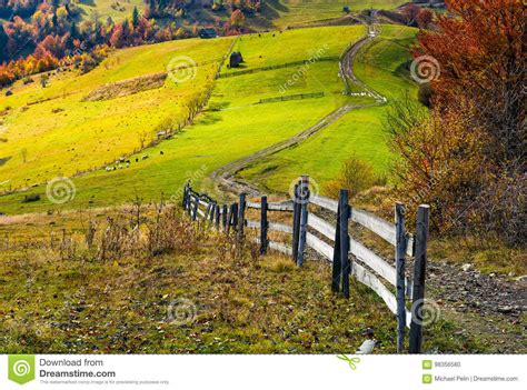 Beautiful Deep Autumn Countryside Scene Stock Photo Image Of Fields