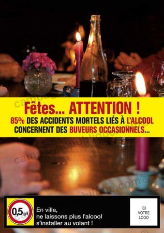 Posters sécurité et affiches sécurité sur l'alcool et la drogue au travail. Alcool au volant et sur la route : Campagne Publique