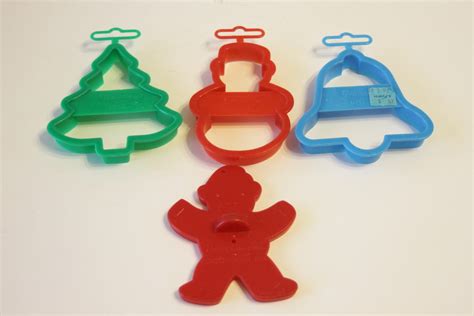 Set Of 3 1992 Plastic Wilton Christmas Cookie Cutters Plus A Etsy