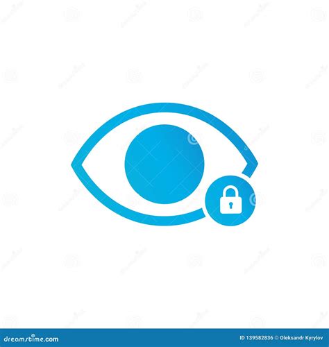 Privacy Eye Icon Eye Icon With Padlock Sign Eye Icon And Security