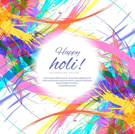 Free Vector Abstract Background Decorated With Watercolors For Holi