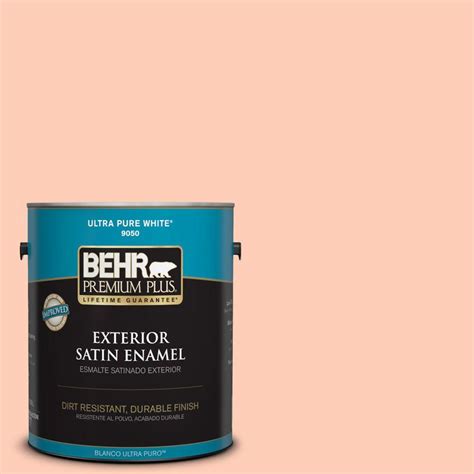 Behr Premium Plus 1 Gal P220 4 Dainty Apricot Satin Enamel Exterior