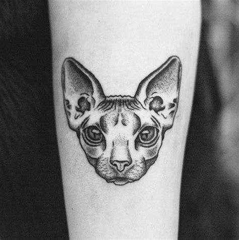 Original Idea Sphinx Cats Head Detailed Forearm Tattoo Tattooimagesbiz
