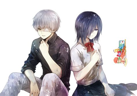 And i have drawn touka and ken (my otp) p.s. Kaneki Touka (Tokyo Ghoul) - Render by azizkeybackspace on ...