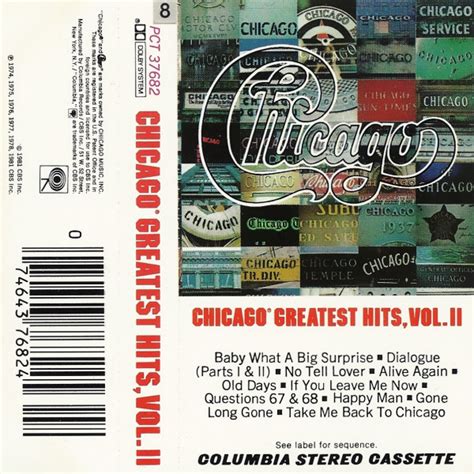 Chicago Greatest Hits Volume Ii Cassette Discogs