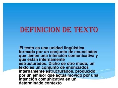 Definicion De Texto