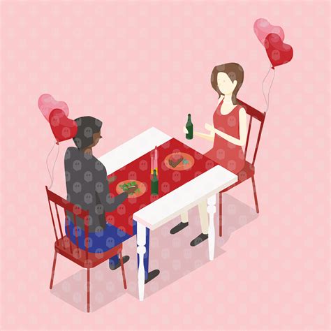 Archade Axonometric Man Surprising Woman Vector Drawings