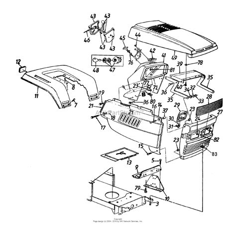 Parts orders over $45 ship free! MTD 13AS679G062 (1998) Parts Diagram for Hood (Style 9)