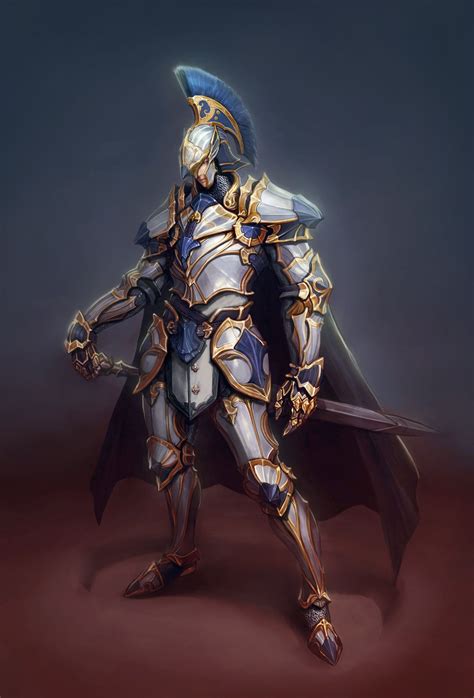 Artstation White Knight Monable Character Art Fantasy Armor