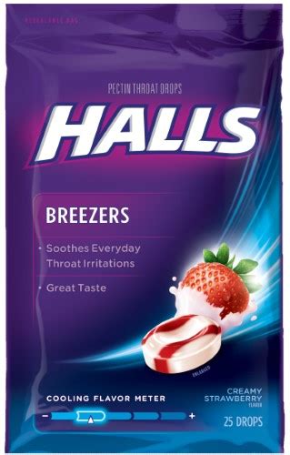 Halls Breezers Drops Cool Creamy Strawberry Count Wholesale Supplier Halls Otc Superstore