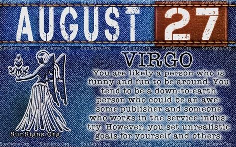 August 27 Zodiac Horoscope Birthday Personality Sunsignsorg