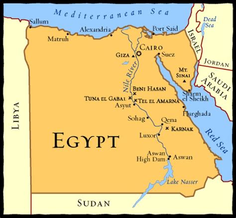 Map Of Modern Egypt A Journey Through Ancient Egypt