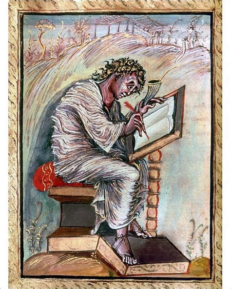 Prints Of Saint Matthew Writing His Gospel At The Dictation Of An