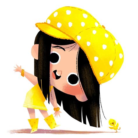 Lil Girls With Hats And Boots For The 3rd Week Of Illustrations And
