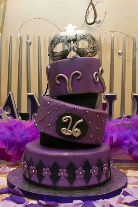 masquerade sweet sixteen cake