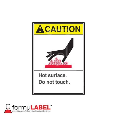 Ansi Caution Hot Work And Welding Safety Sign Hot Surface Do Not Touch