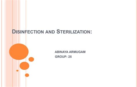 Disinfection And Sterilization Methods And Controversies Ppt